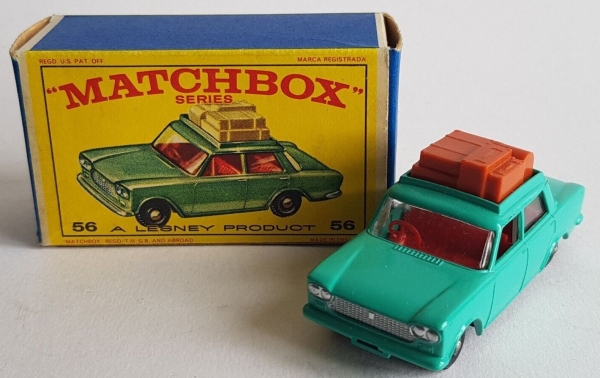 Matchbox Lesney Fiat 1500 Limousine 1964 Metallmodell in Originalbox (1386)